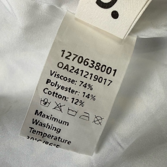 Commense Blue Cream Floral Mini Dress Medium NWT Cotton Blend - Picture 10 of 11